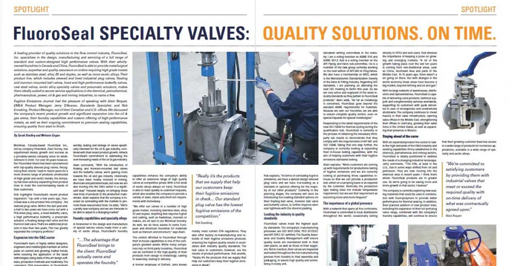 Fugitive Emissions Journal Cover Story FluoroSeal 03 2017