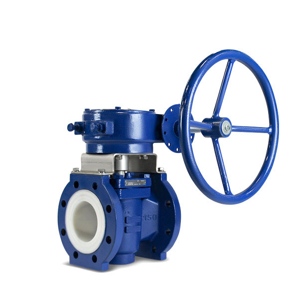 Lined plug valve gear operated FluoroSeal lv1