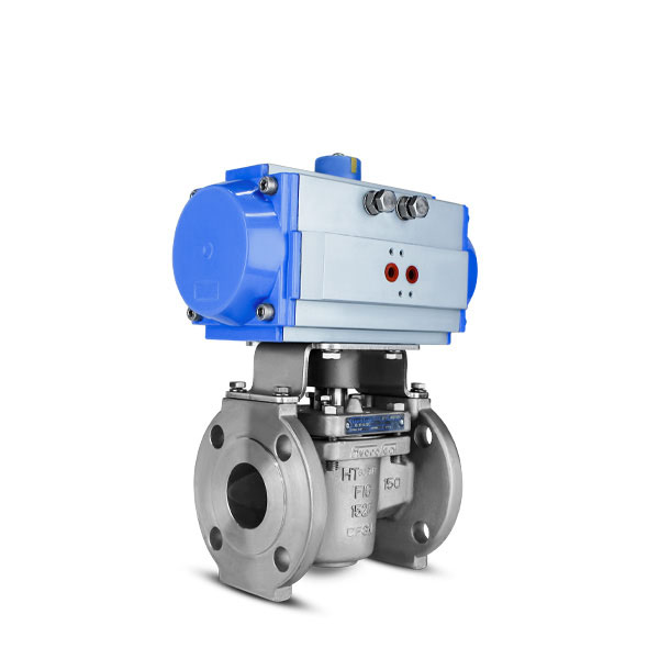 Sleeved plug valve FluoroSeal pneumatic actuator lv1
